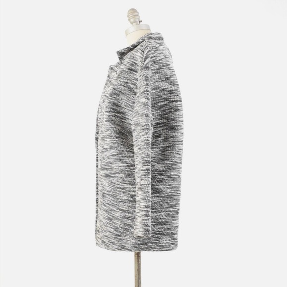 Banana Republic Sweater Jacket, size S, Gray Tweed Scuba Knit Long Sleeve - Picture 3 of 9